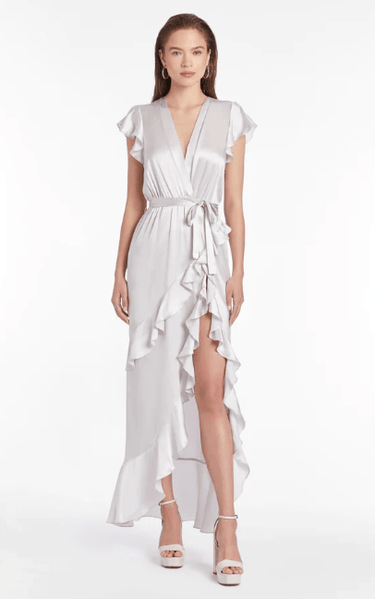 Amanda Uprichard Johanna Silk Maxi Dress in Ceramic - Estilo Boutique