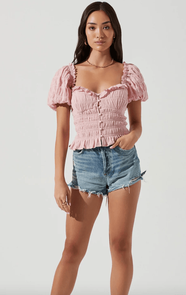 ASTR Anza Top in Pink - Estilo Boutique