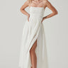 ASTR Stasia Smocked Midi Dress in White - Estilo Boutique