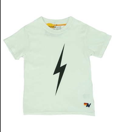 Aviator Nation Bolt Tee in White - Estilo Boutique