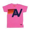 Aviator Nation Kids Logo Tee in Neon Pink - Estilo Boutique