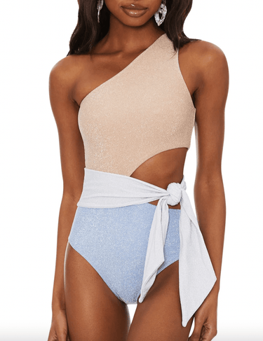 Beach Riot Carlie One Piece in Frost Colorblock - Estilo Boutique