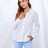 Bella Dahl Solana Button Down in White - Estilo Boutique