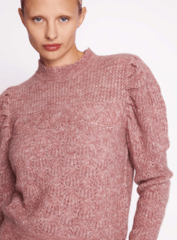 Berenice Abelia Knitted Jumper in Old Pink - Estilo Boutique