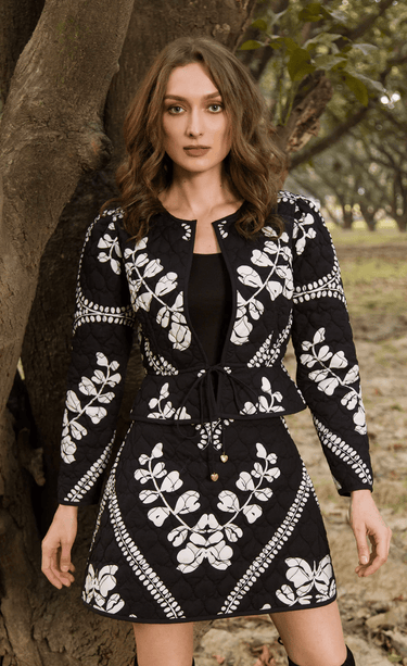 Beyond By Vera Iris Reversible Jacket in Black Hearts - Estilo Boutique