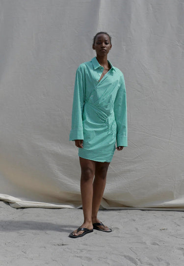 Birgitte Herskind Dorothea Dress in Green Stripe - Estilo Boutique