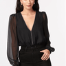 Cami NYC Ingrid Crystal Bodysuit in Black - Estilo Boutique