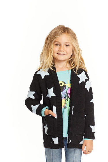 Chaser Alyssa Long Cardigan in Black Licorice - Estilo Boutique