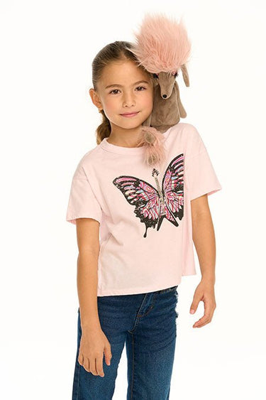 Chaser Butterfly Guitar Tee in Cotton Candy - Estilo Boutique