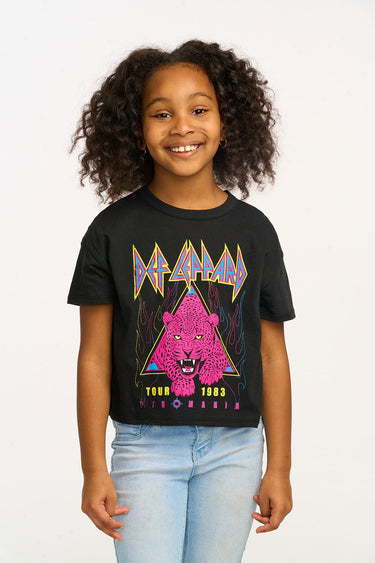 Chaser Def Leppard Pyromania Tee in True Black - Estilo Boutique