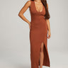 Chaser Goldy Maxi Dress in Whiskey - Estilo Boutique