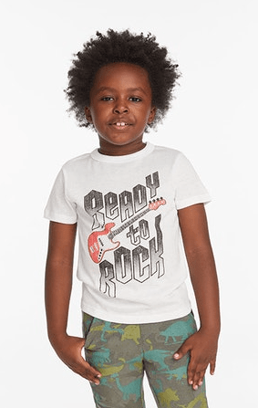Chaser Kids Ready to Rock Tee in White - Estilo Boutique