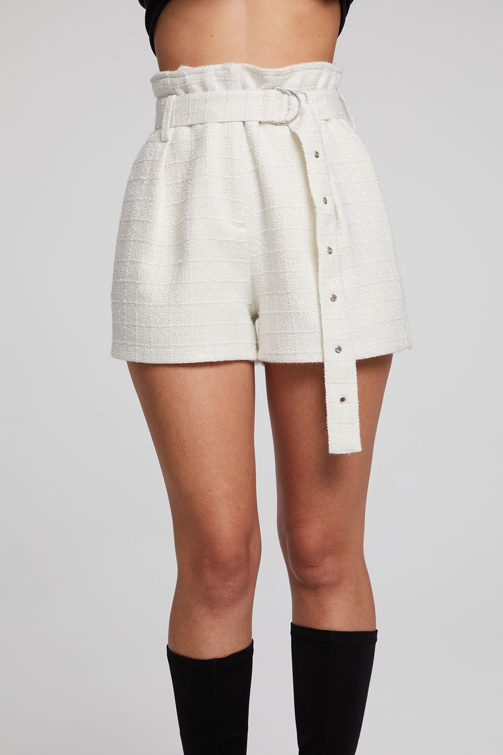 Chaser Lombard Shorts in Starry White - Estilo Boutique