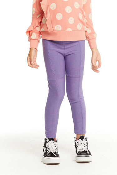 Chaser Seamed Panel Leggings in Veronica Purple - Estilo Boutique