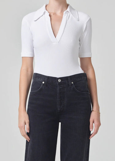 Citizens Of Humanity Liu Bodysuit in White - Estilo Boutique