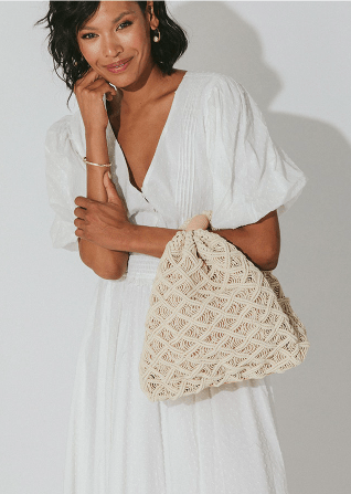 Cleobella Nia Crochet Bag in Ivory - Estilo Boutique