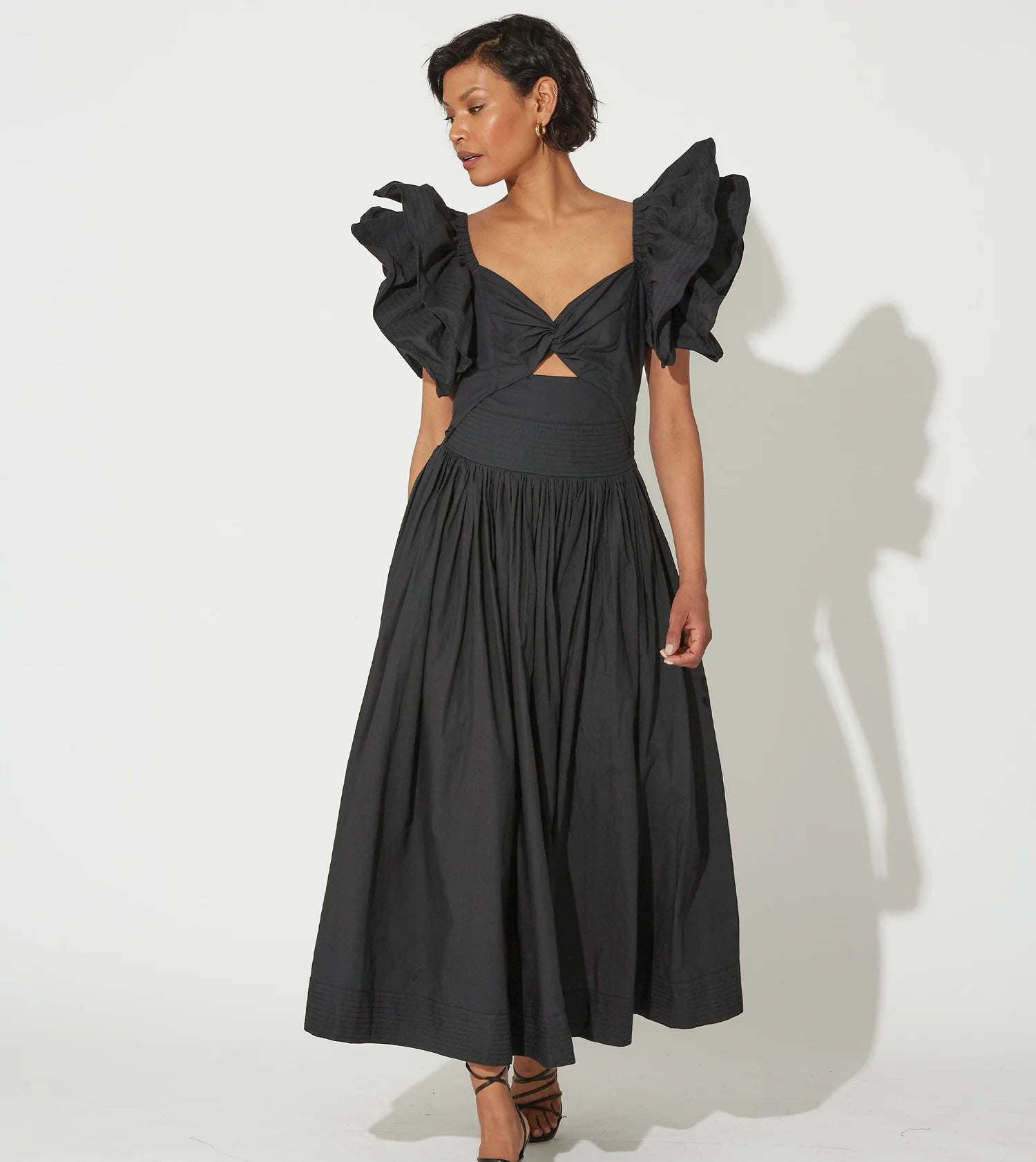 Cleobella Piper Midi Dress in Black - Estilo Boutique