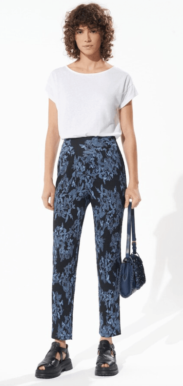Cotelac Carott Pant in Blue Multi - Estilo Boutique
