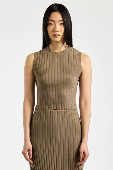 Cotton Citizen Capri Muscle Tank in Dark Chai - Estilo Boutique