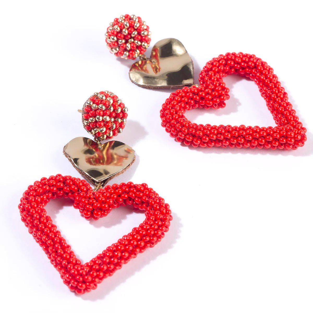 Deepa Gurnani Candi Heart Earrings - Estilo Boutique