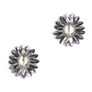 Deepa Gurnani Ekta Earrings - Gun - Estilo Boutique