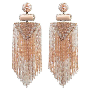 Deepa Gurnani Jody Earrings in Peach - Estilo Boutique