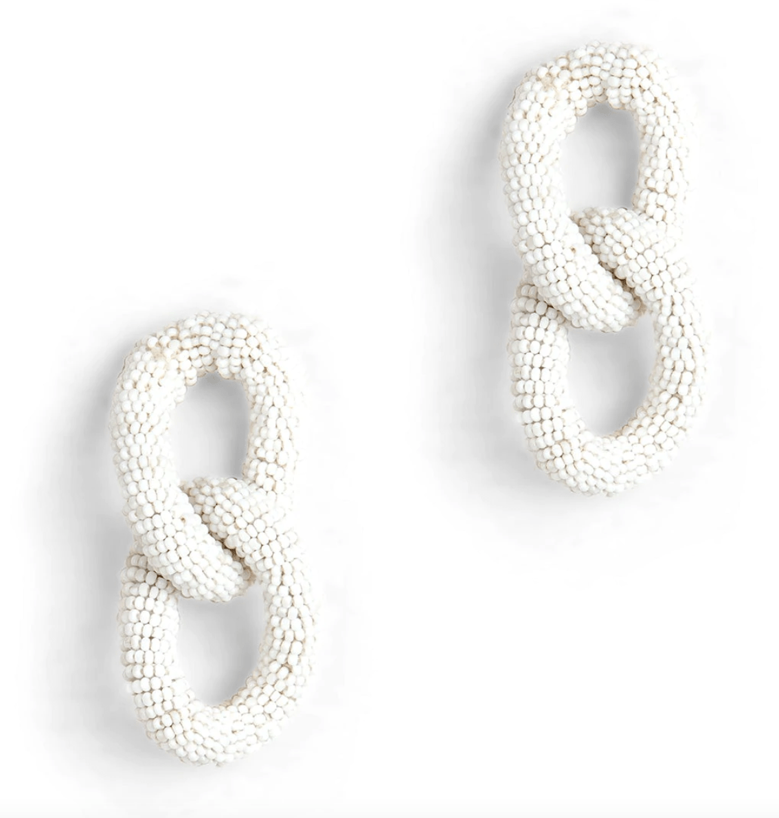 Deepa Gurnani Loulou Earrings in White - Estilo Boutique