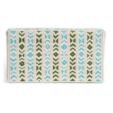 Deepa Gurnani Mel Clutch in Blue - Estilo Boutique