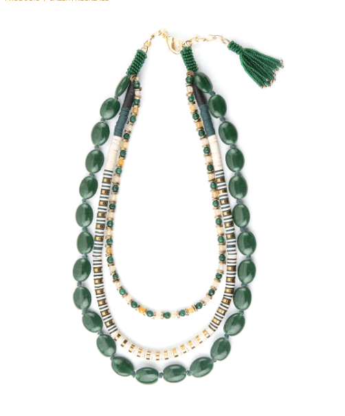 Deepa Jaelyn Necklace in Emerald - Estilo Boutique