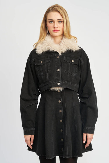 En Saison Cyprus Jacket in Washed Black - Estilo Boutique