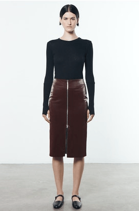 Enza Costa Cashmere LS Crew Bodysuit in Black - Estilo Boutique