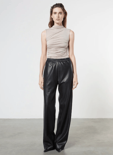 Enza Costa Sleeveless Twist Top in Khaki - Estilo Boutique