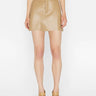 Frame High N Tight Recycled Leather Skirt in Light Camel - Estilo Boutique
