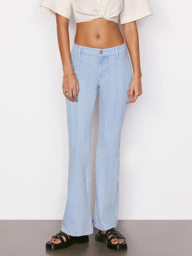 Frame Pintuck Low Rise Flare in Vanderbilt - Estilo Boutique