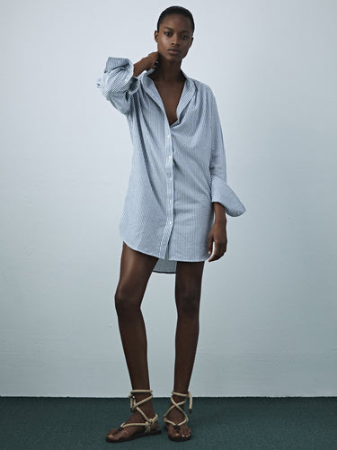 Frame Pleated Clean Collar Dress - Estilo Boutique