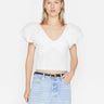 Frame Puff Sleeve Top in Blanc - Estilo Boutique