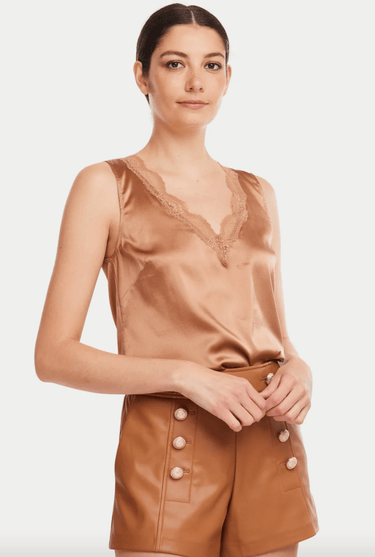 Generation Love Aida Lace Tank in Mocha - Estilo Boutique