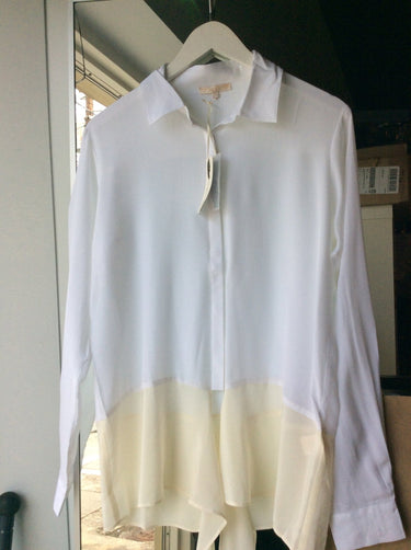 Golden Hawk tie front shirt in bright white - Estilo Boutique