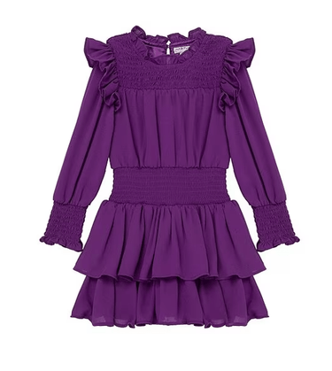 Habitual Girl Smocked Waist Dress in Purple - Estilo Boutique