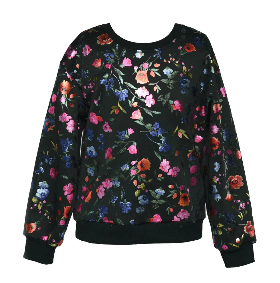 Hannah Banana Foil Flower Sweatshirt - Estilo Boutique