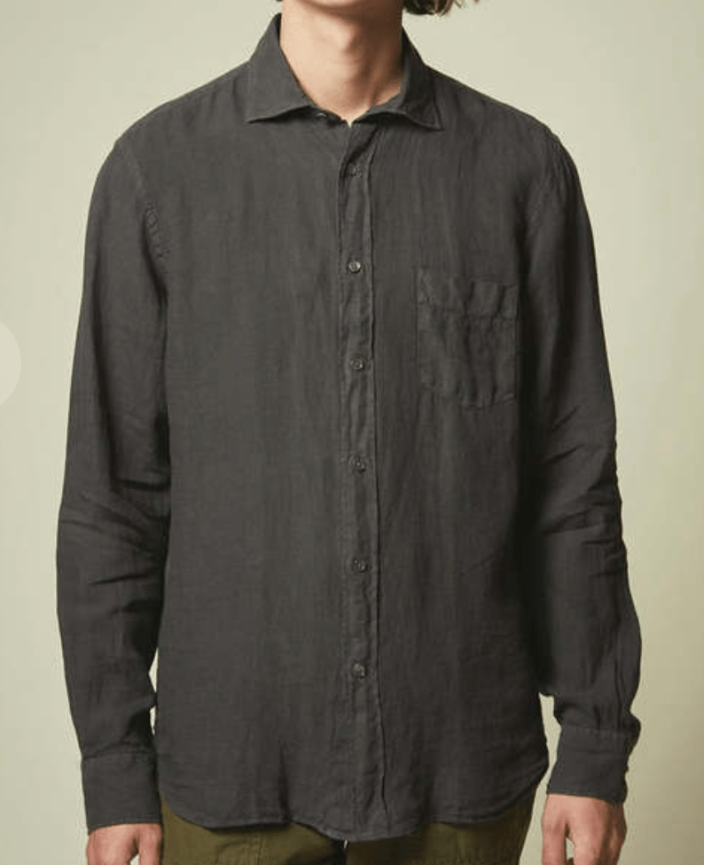 Hartford Linen Shirt in Charcoal (FINAL SALE) - Estilo Boutique L / Charcoal Hartford Linen Shirt in Charcoal (FINAL SALE) - Estilo Boutique L / Charcoal
