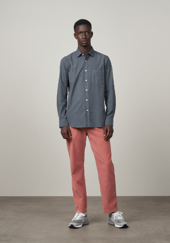 Hartford Twill Slim-Fit Storm Shirt in Graphite - Estilo Boutique