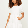 Hayden Girls Tiered Spring Dress in Off White - Estilo Boutique