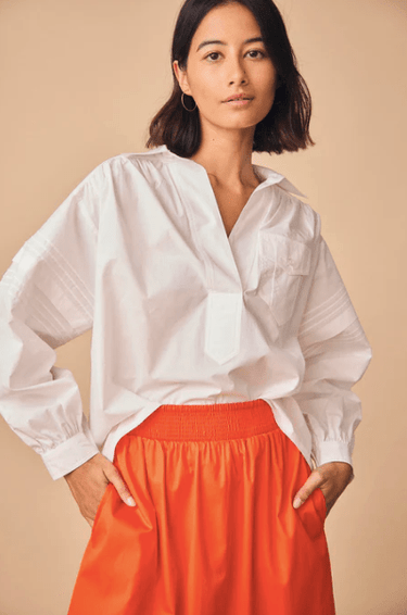 Hunter Bell Evangeline Top in Bright White - Estilo Boutique