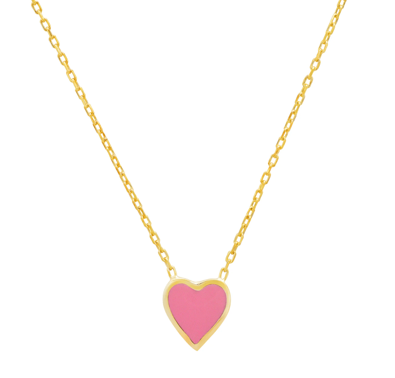 Jen Hansen Heart Enamel Necklace in Gold - Estilo Boutique