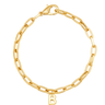 Jen Hansen Paperclip Initial Bracelet in Gold - Estilo Boutique