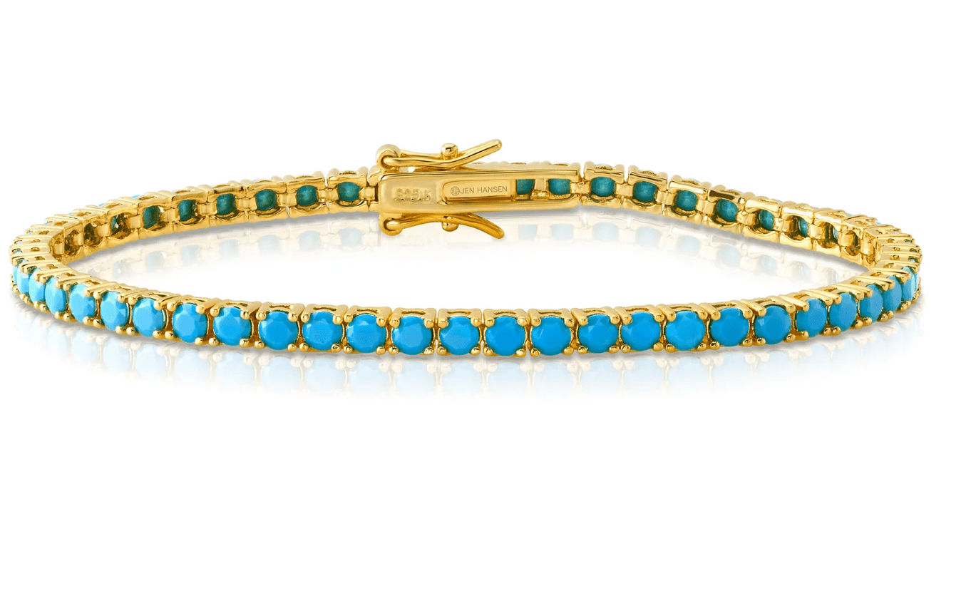 Jen Hansen Tennis Bracelet in Turquoise - Estilo Boutique