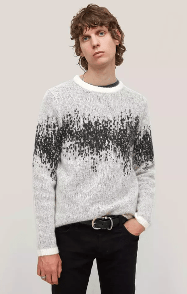 John Varvatos Sterling Sweater in White - Estilo Boutique