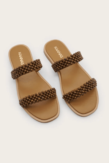Kaanas Siki Sandal in Caramel - Estilo Boutique