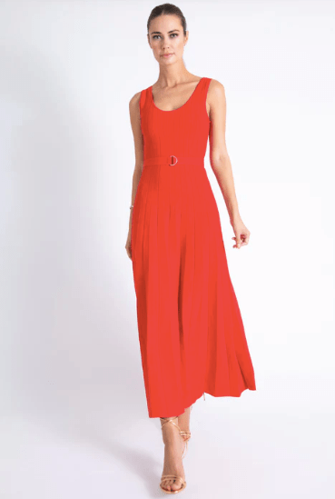 Karina Grimaldi Ingrid Knit Midi Dress in Ruby - Estilo Boutique